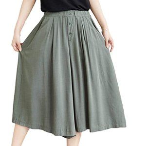 Green Wide Leg Pants